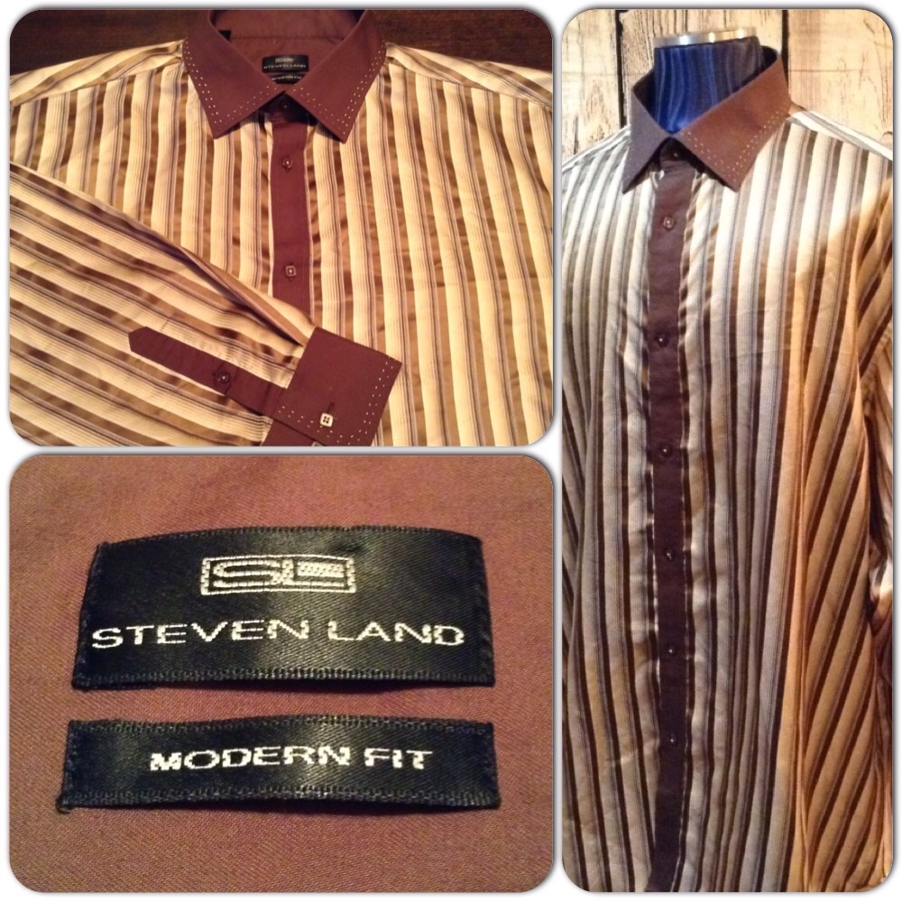 Steven Land Button Down Shirt 6X Modern Fit F1-116